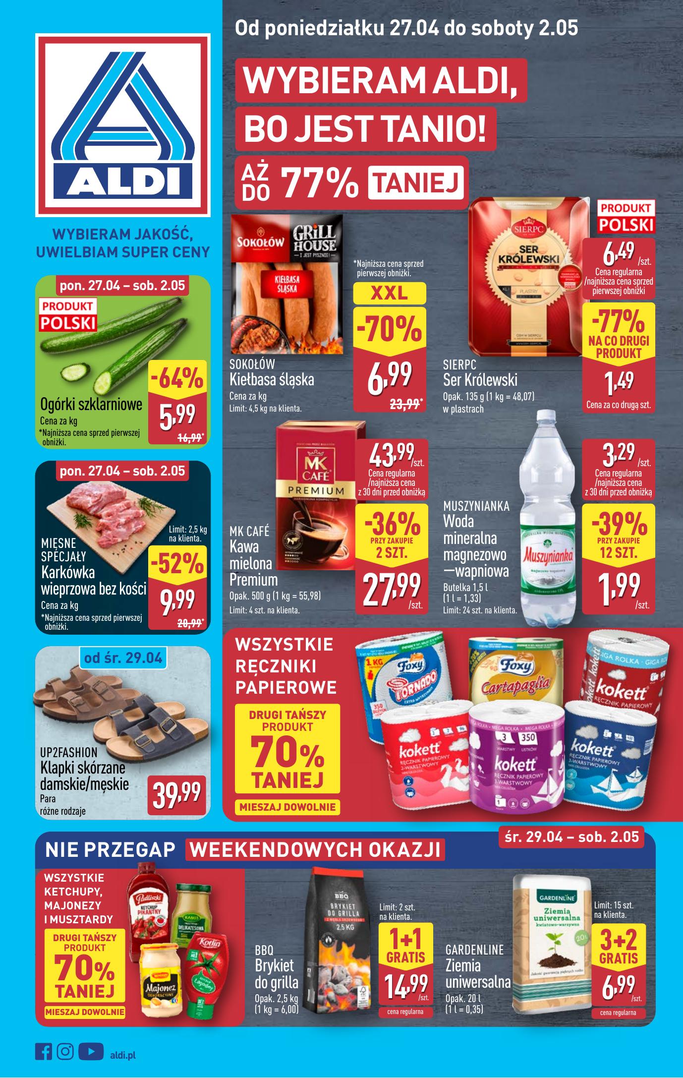 Gazetka - Pelna oferta od poniedzialku 27.04 do soboty 2.05