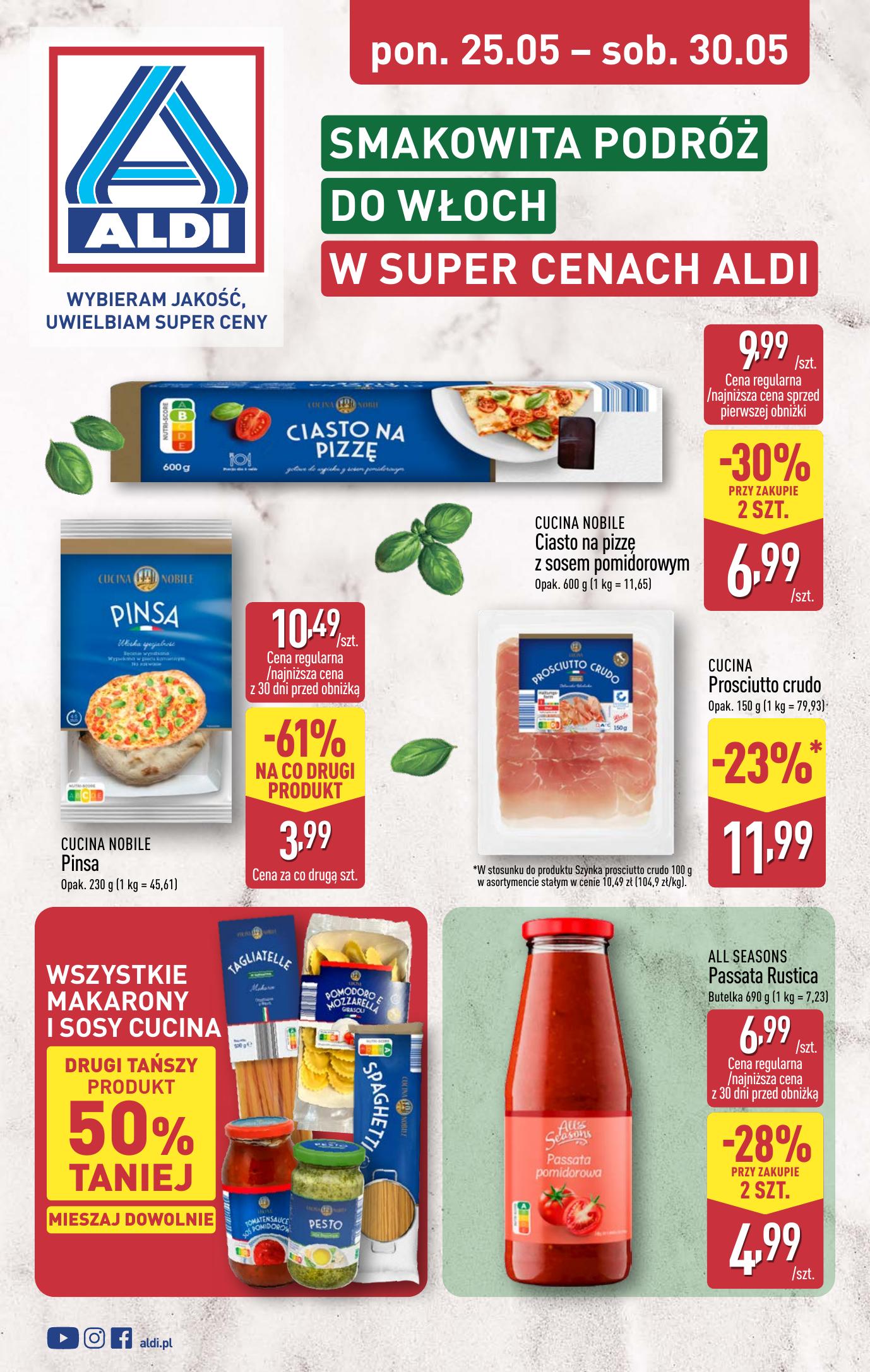 Gazetka - Smakowita podroz do Wloch od poniedzialku 25.05 do soboty 30.05